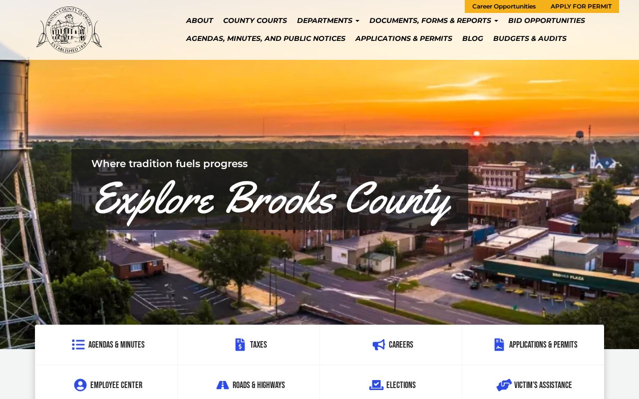 Brooks County criminal history county government navigation