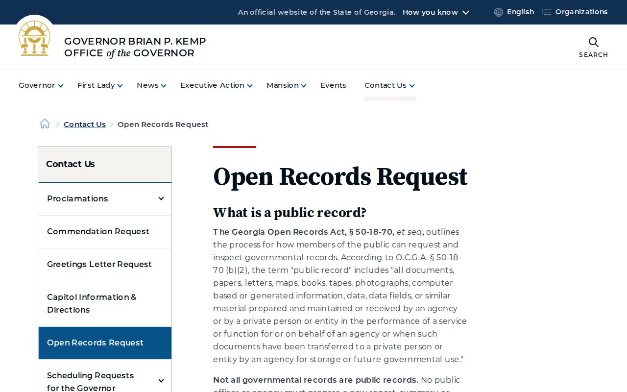 Pavo criminal history Georgia open records request guidance