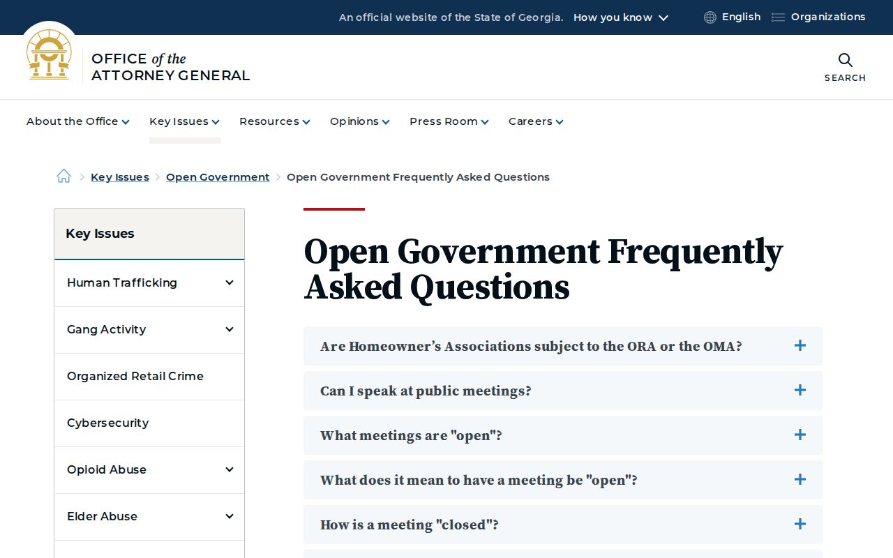 Pavo criminal history Georgia open government FAQ